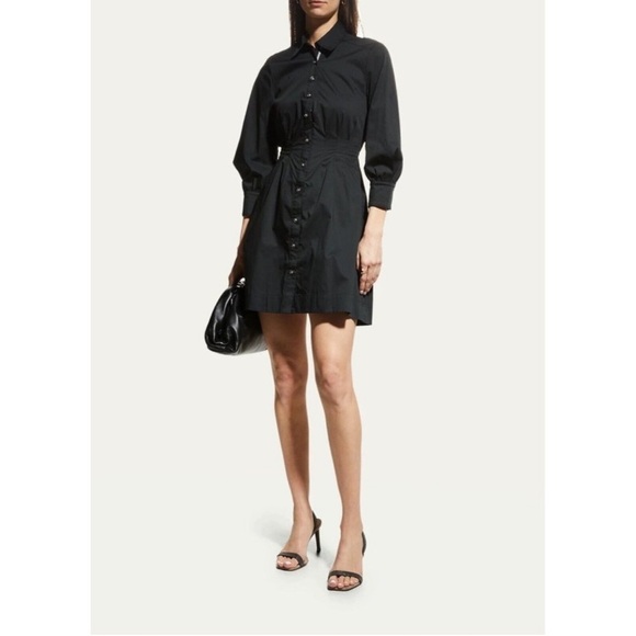 Veronica Beard Polina Button Front Pleated Shirt Dress Size 2 NWT - Picture 5 of 7